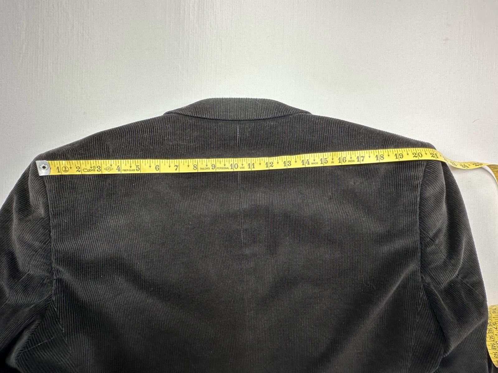 Adolfo Dominguez Adolfo Corduroy Two-Button Blazer Jacket Black Men's 46L Size 46L - 6 Thumbnail
