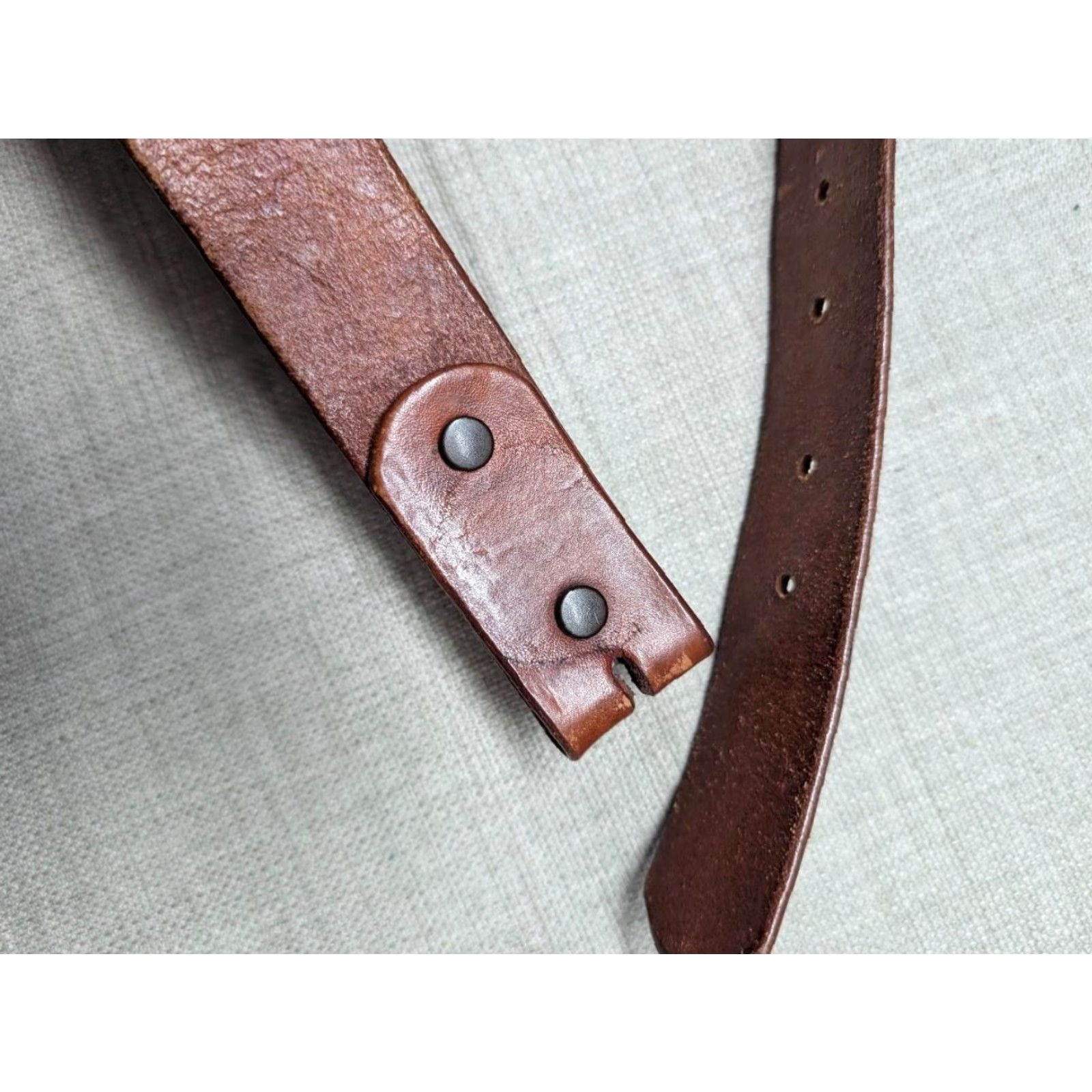 Vintage VINTAGE western belt leather Bald Eagle buckle handcrafted 38 Men Brown leather Western Belt 38 Mens Size 38 - 5 Thumbnail