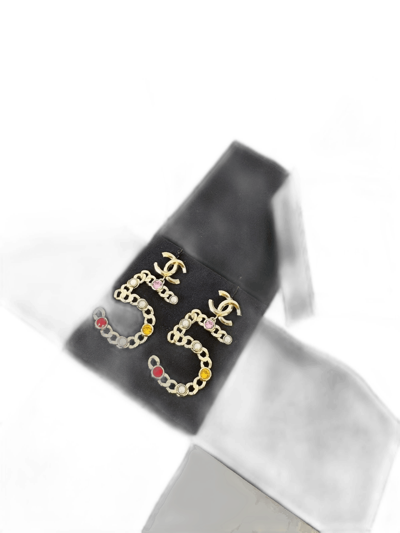 Chanel Chanel Number 5 Earrings in Good Condition Size ONE SIZE - 1 Thumbnail