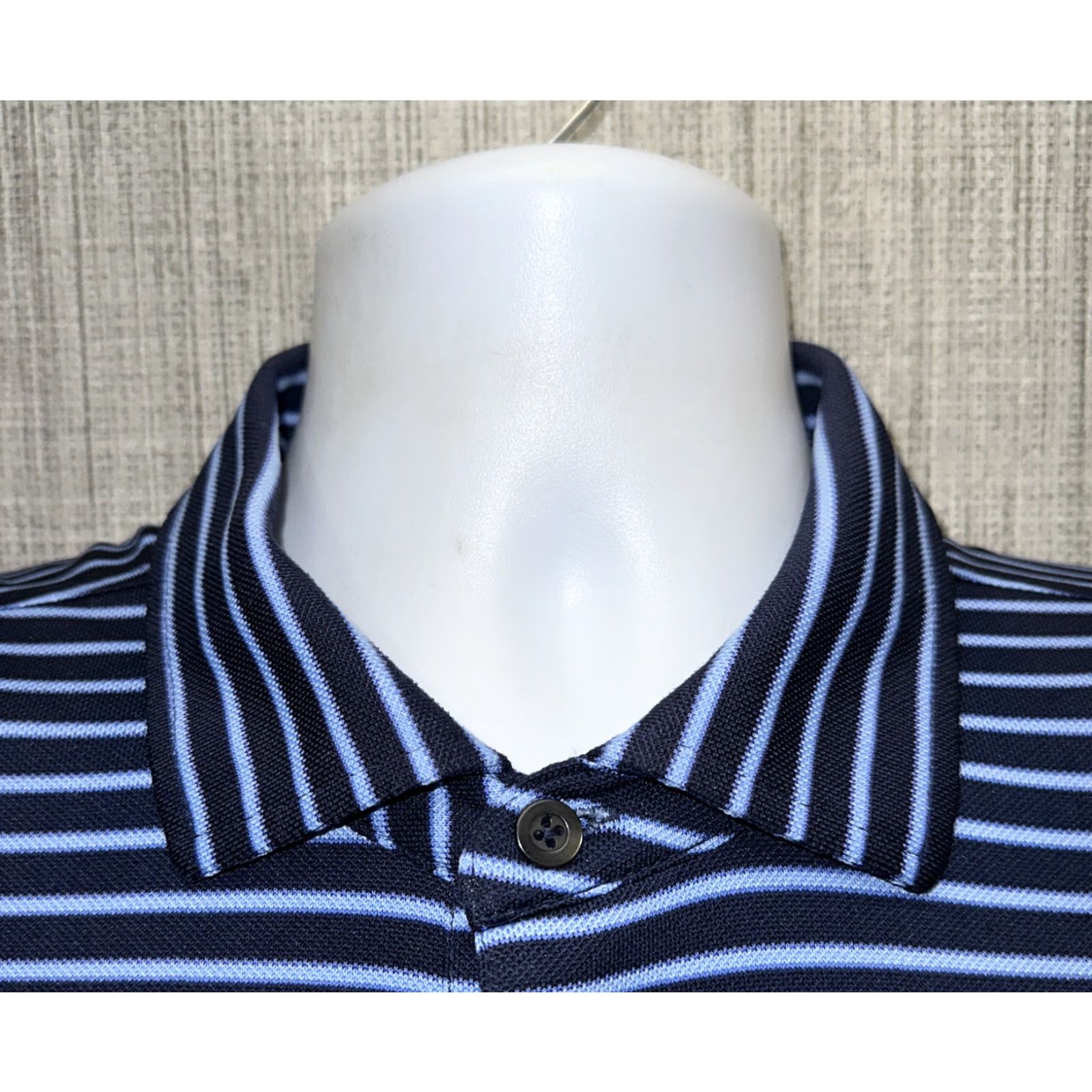 Vintage Fairway And Green Tech Mens Polo Shirt Short Sleeve Striped Blue Golf Size L Size US L / EU 52-54 / 3 - 3 Thumbnail