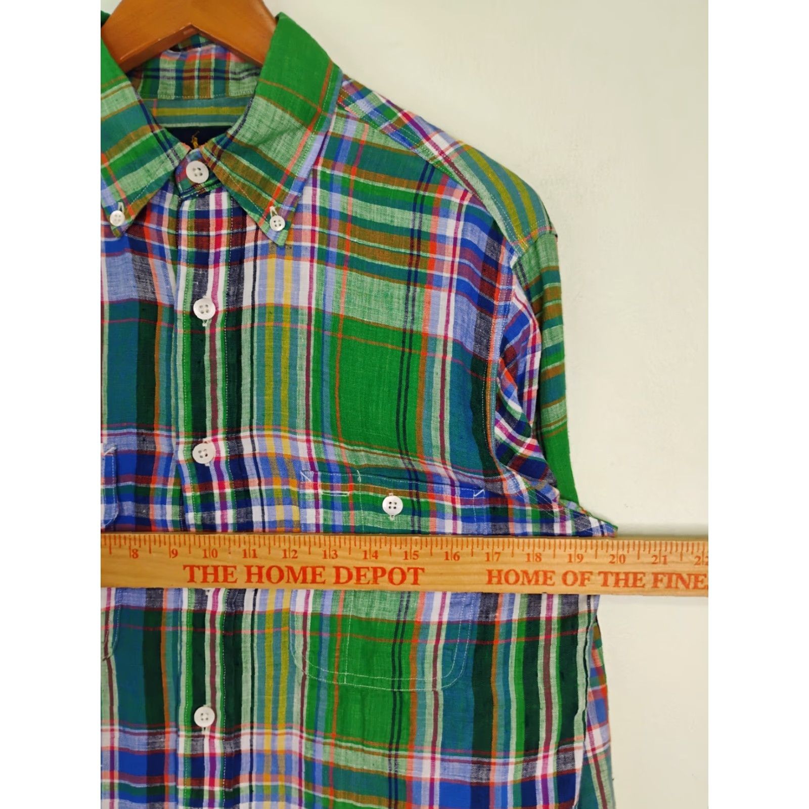 Polo Ralph Lauren Polo Ralph Lauren Button-Up Shirt Multicolor Linen Classic Fit Mens S Small Button Down Collared Long Sleeve Casual Travel 100% Linen Size US S / EU 44-46 / 1 - 4 Thumbnail