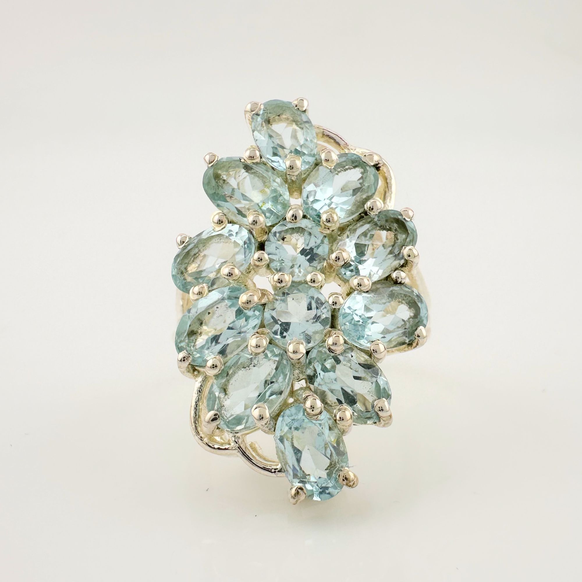 Other Stunning 5.78 ct Blue Topaz Shimmering Waterfall Ring Sz 6.5 Size ONE SIZE - 8 Thumbnail