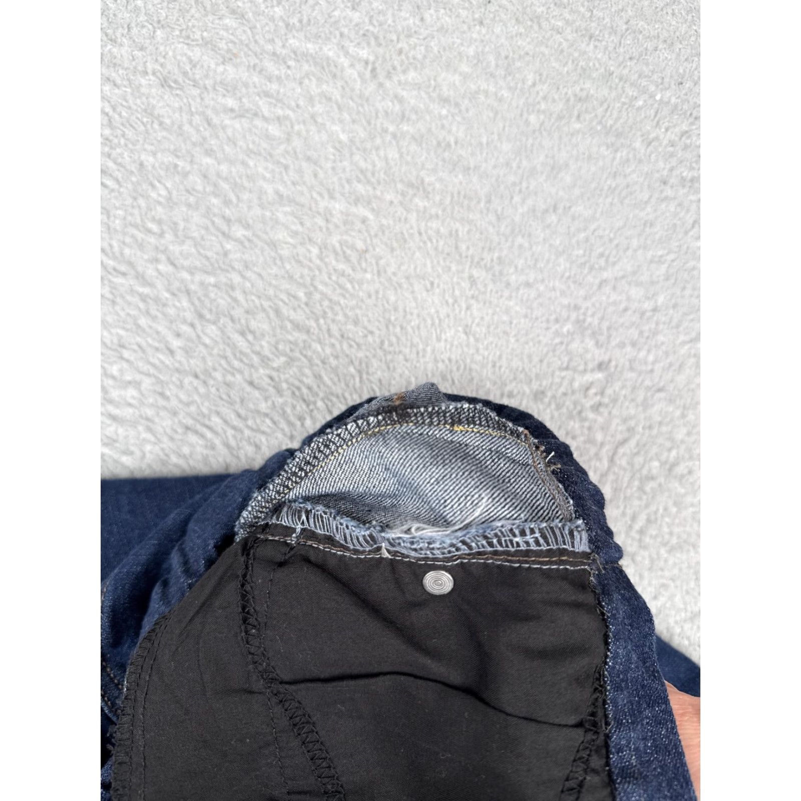 Vintage Unbranded Jeans Women 27x25 Dark Wash Elastic Back Waist Cuffed Ankle Front Seam High Rise Size 27" / US 4 / IT 40 - 6 Thumbnail