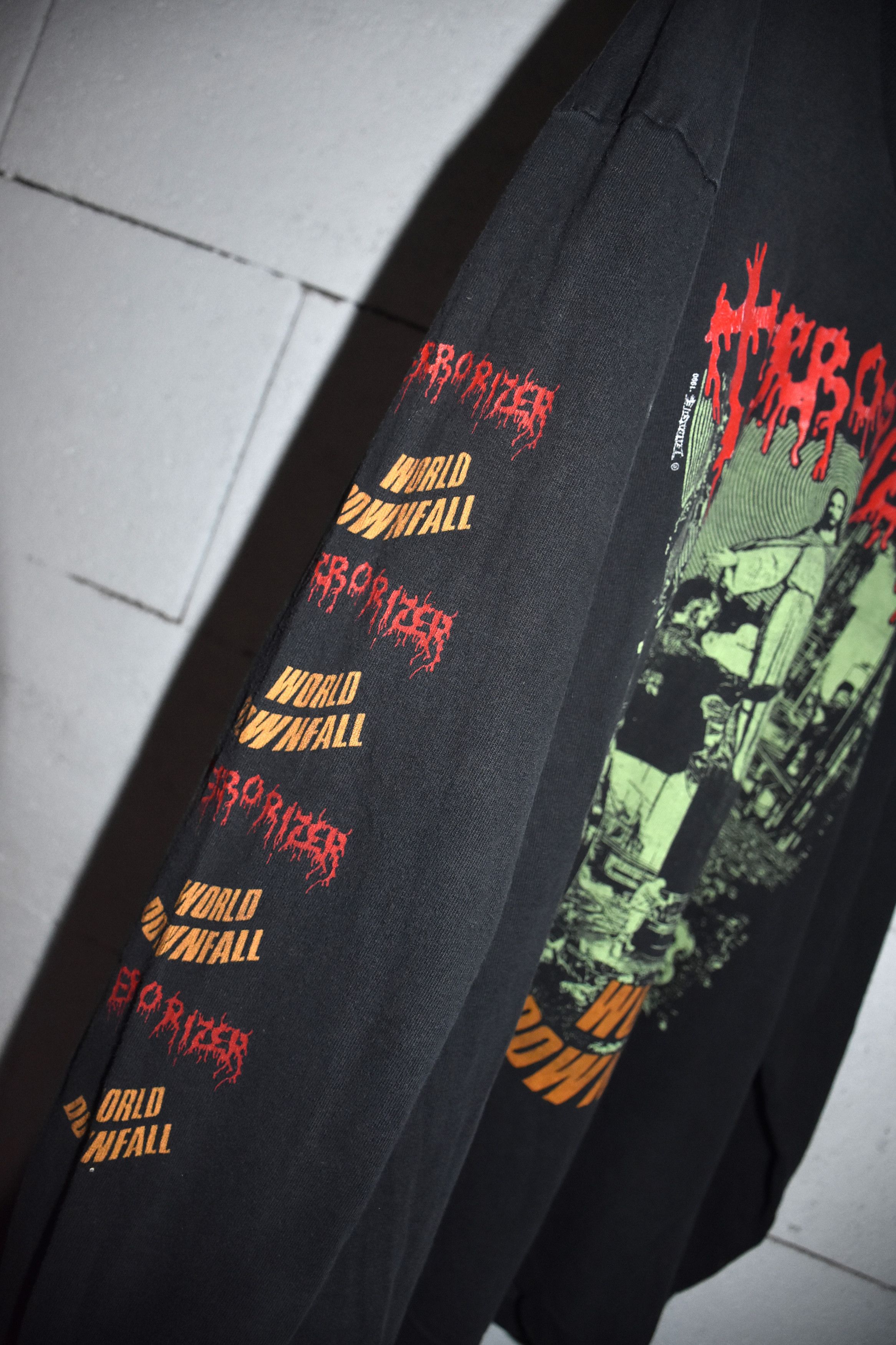Band Tees × Vintage Vintage 90s Terrorizer longsleeve World Downfall Size US XL / EU 56 / 4 - 3 Thumbnail