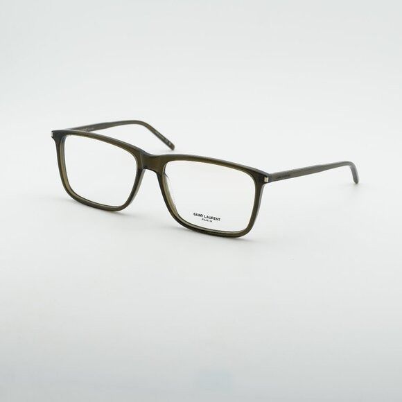 Saint Laurent SL454 008 Square Eyeglasses Shiny Green 59mm
