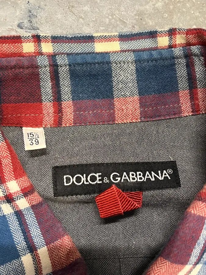 Dolce & Gabbana 2010s Dolce & Gabbana Checkered Grey Shirt Size US S / EU 44-46 / 1 - 11 Thumbnail