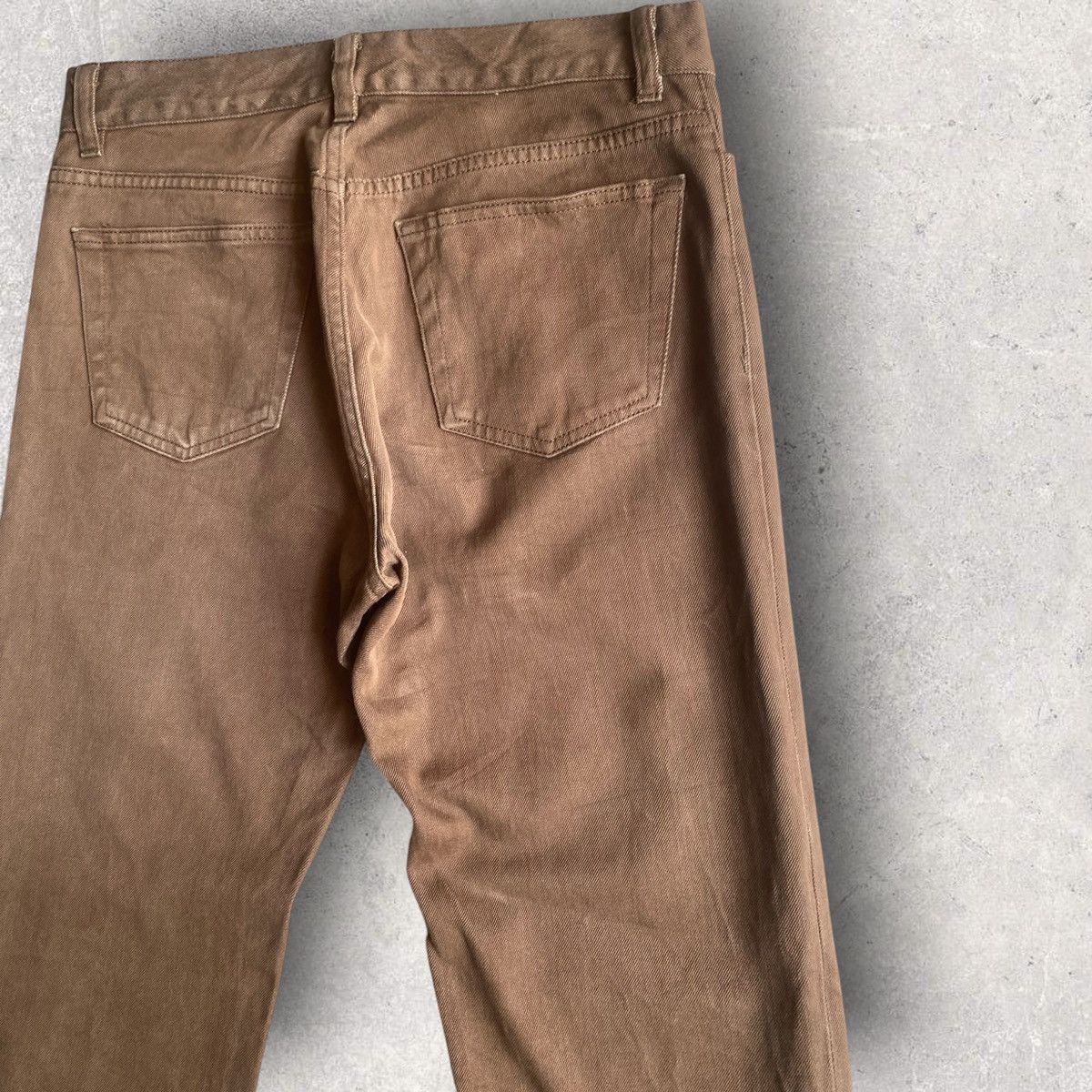 Helmut Lang 2000’s Archieve Brown Raw Silk Denim Size US 30 / EU 46 - 3 Thumbnail