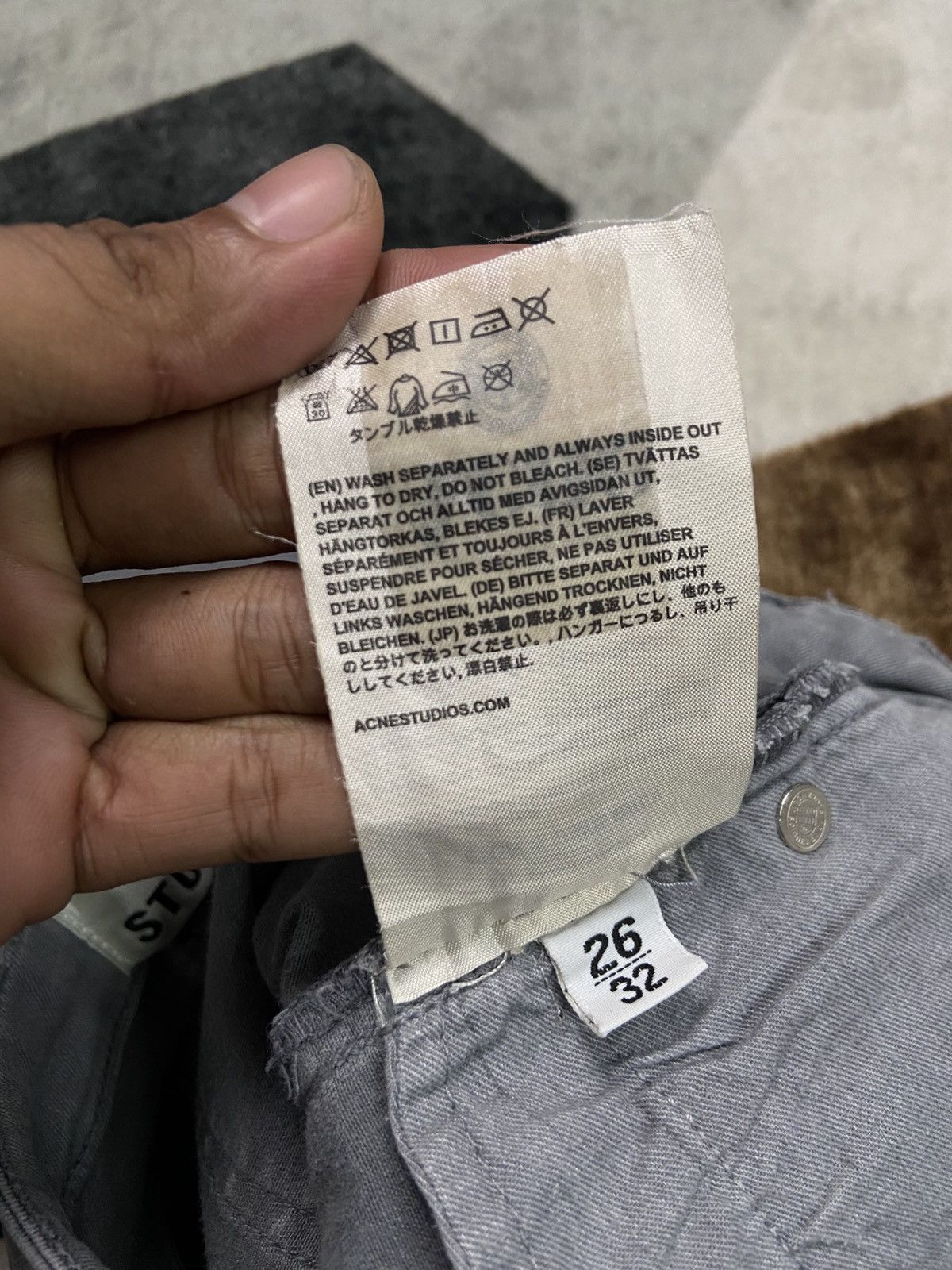 Acne Studios Acne Studios “Skin 5 Used Grey” Skinny Jeans Size 25" / US 0 / IT 36 - 9 Thumbnail