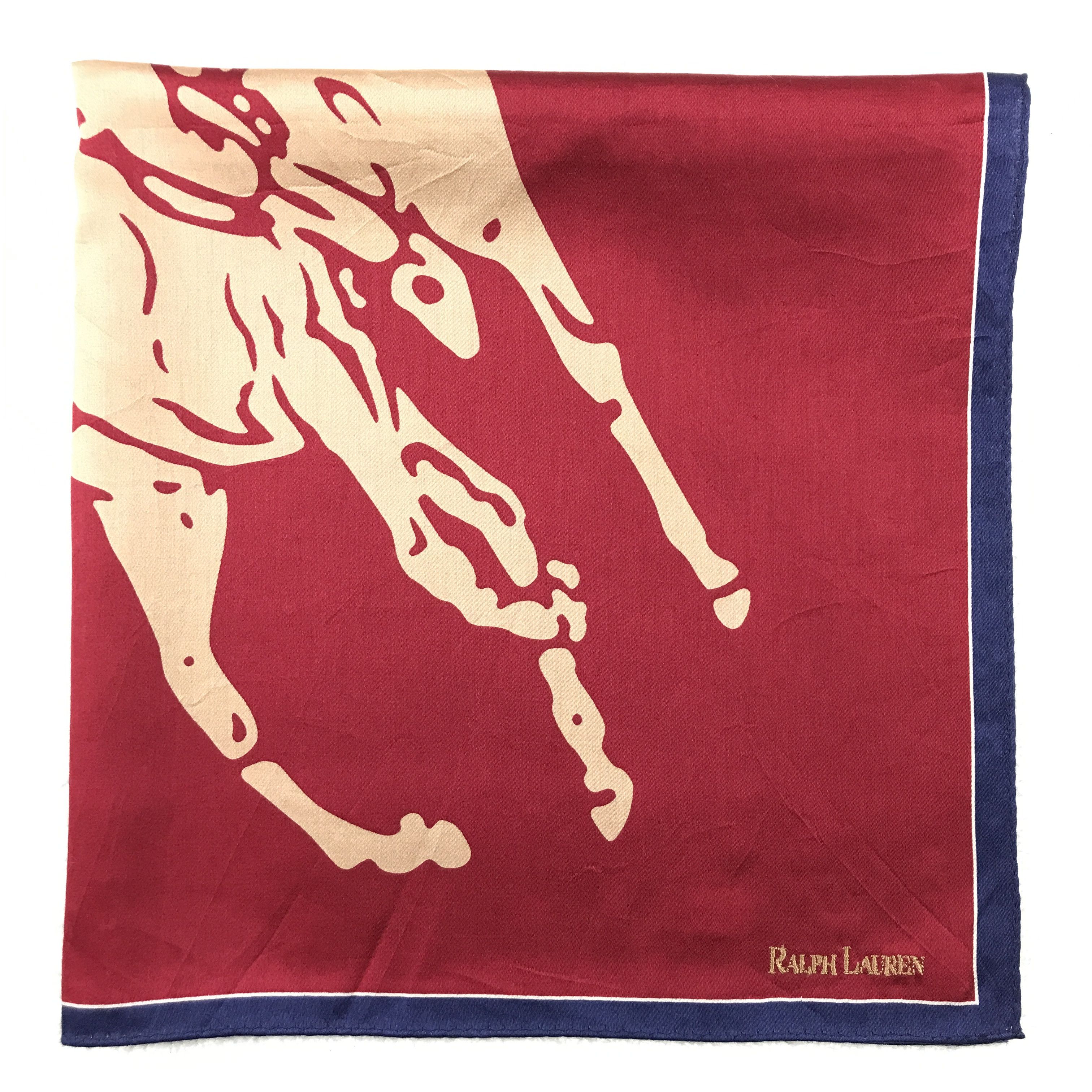 Designer × Ralph Lauren × Vintage Vintage Ralph Lauren Bandana Neckerchief Handkerchief Size ONE SIZE - 2 Thumbnail