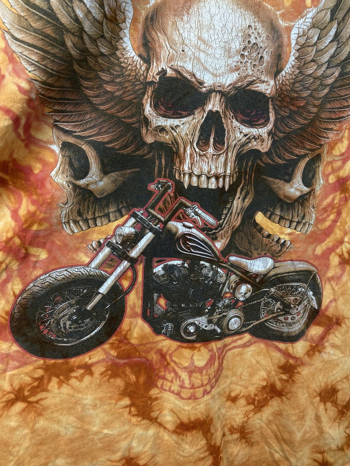 Harley Davidson 💀Vintage 90s T-Shirt Wild Style Harley Davidson Tie Dye Tee💀 Size US XL / EU 56 / 4 - 8 Thumbnail