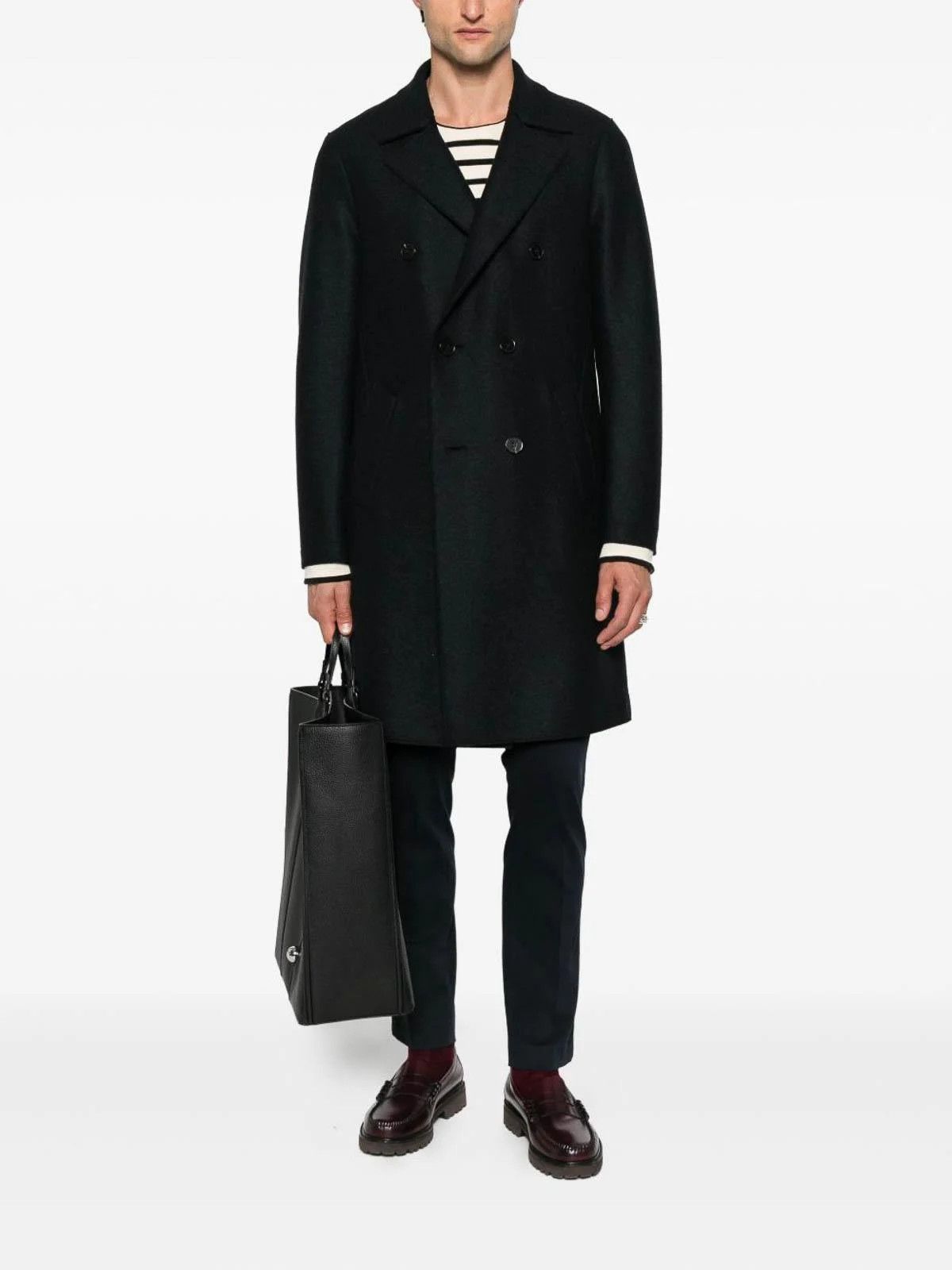 Harris Wharf London Pressed Wool Double Breated Coat Size US M / EU 48-50 / 2 - 4 Thumbnail