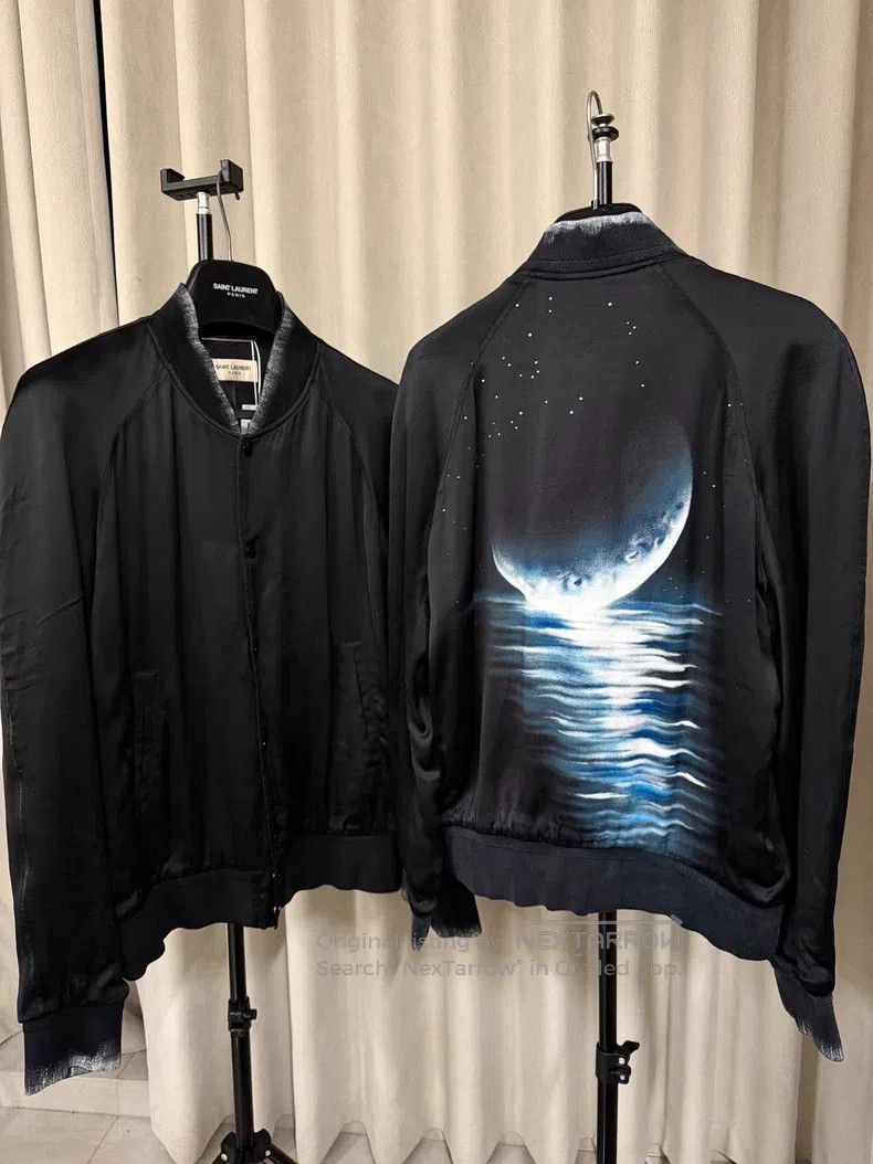 Saint Laurent Paris Saint Laurent Paris Nautical Moon Silky Jacket Baseball Ja Size US L / EU 52-54 / 3 - 4 Thumbnail