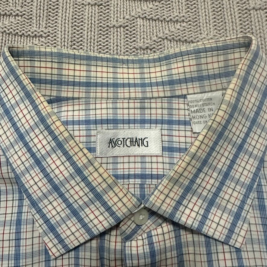 Ascot Chang Ascot Chang blue tatersall plaid button down size L Size US L / EU 52-54 / 3 - 6 Thumbnail