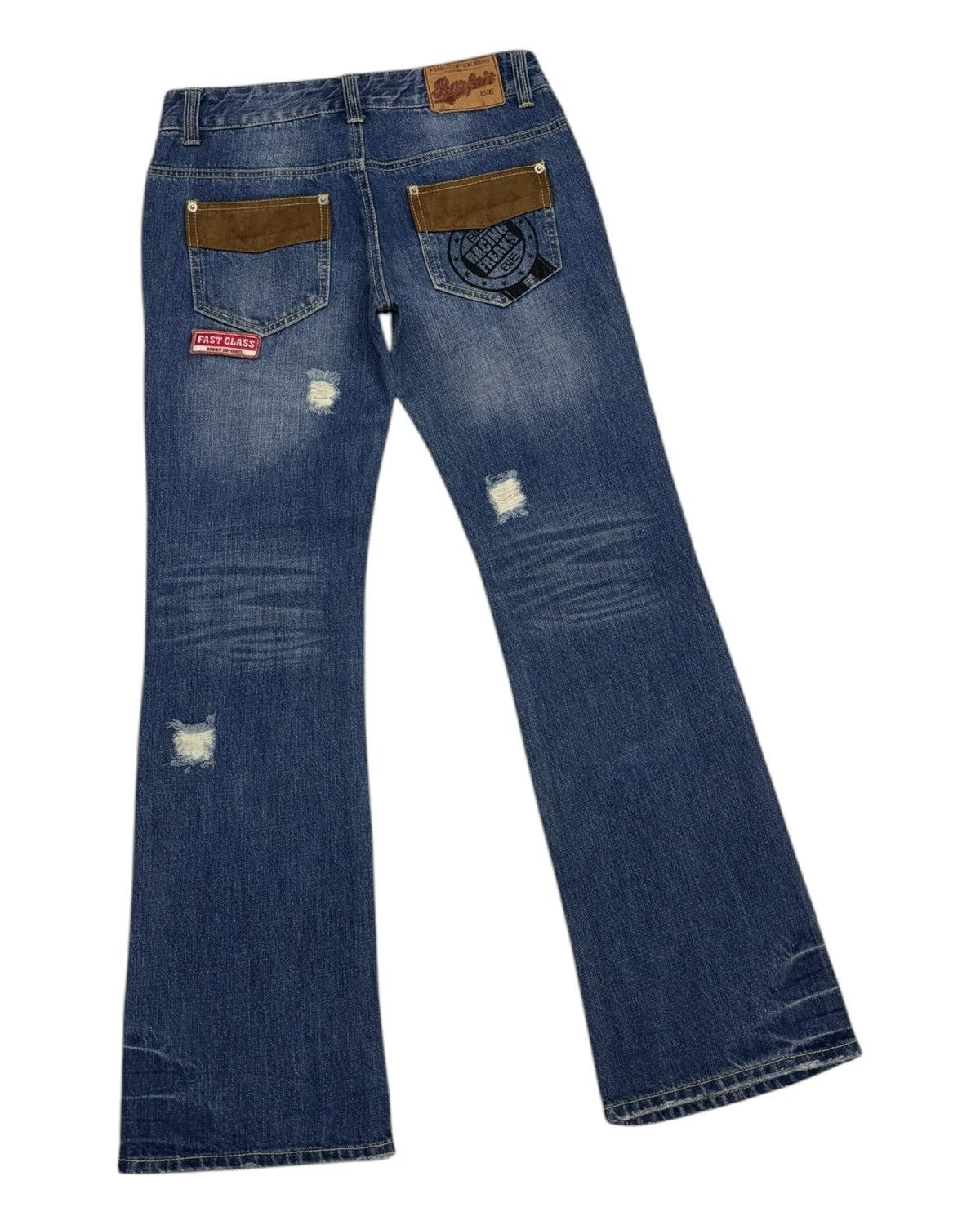 GOSTAR DE FUGA × Hysteric Glamour × Japanese Brand Y2K Barfait Empereur Flare Jeans Patchwork Japanese Denim Size US 30 / EU 46 - 4 Thumbnail