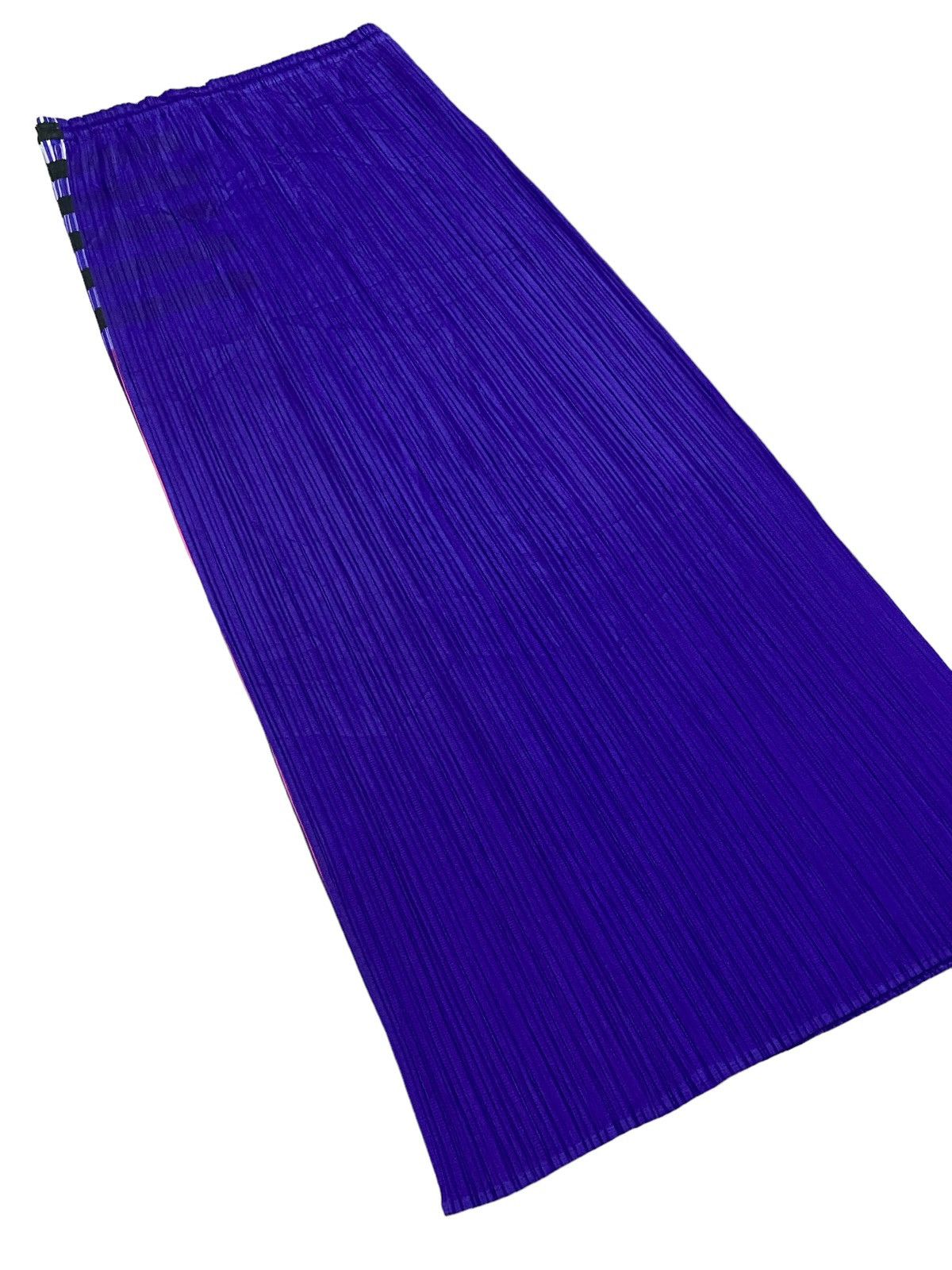 Issey Miyake Pleats Please Issey Miyake Pleated Striped Long Skirt Size 28" / US 6 / IT 42 - 14 Thumbnail