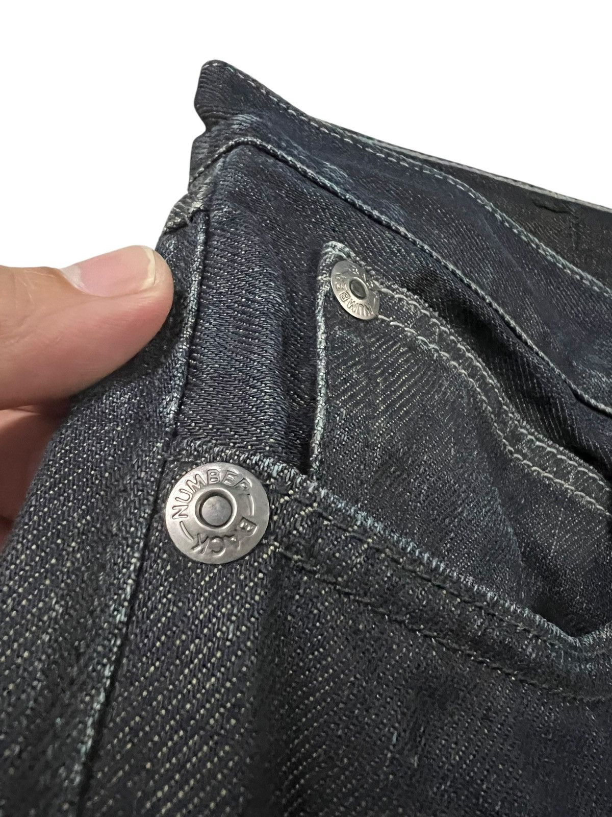 If Six Was Nine × Le Grande Bleu (L.G.B.) × Seditionaries BACK NUMBER BLACK LABEL CLAWMARK DENIM JEANS PUNK Size US 31 - 7 Thumbnail