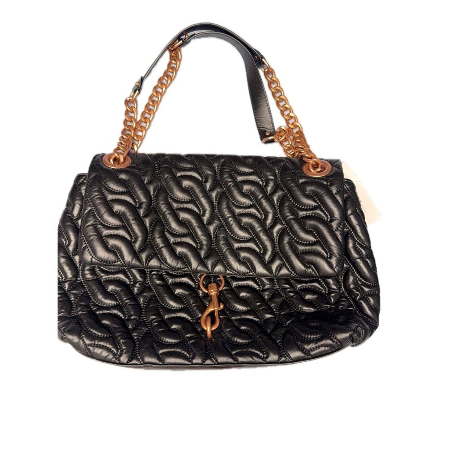 Rebecca Minkoff Rebecca Minkoff Black Quilted Leather Shoulder Bag Chain Size ONE SIZE - 1 Thumbnail