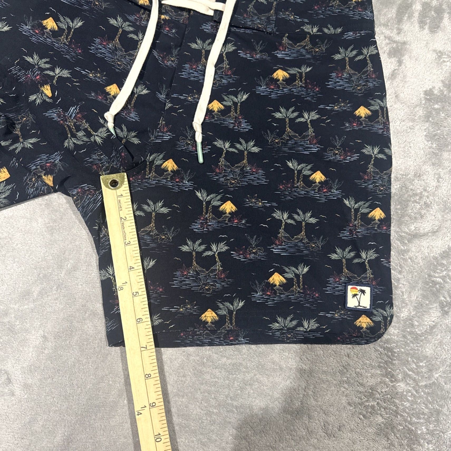 Marine Layer Marine Layer Simmons Board Short Mens 33 Blue Palm Tree Tropical Print Trunks Size US 33 - 5 Thumbnail