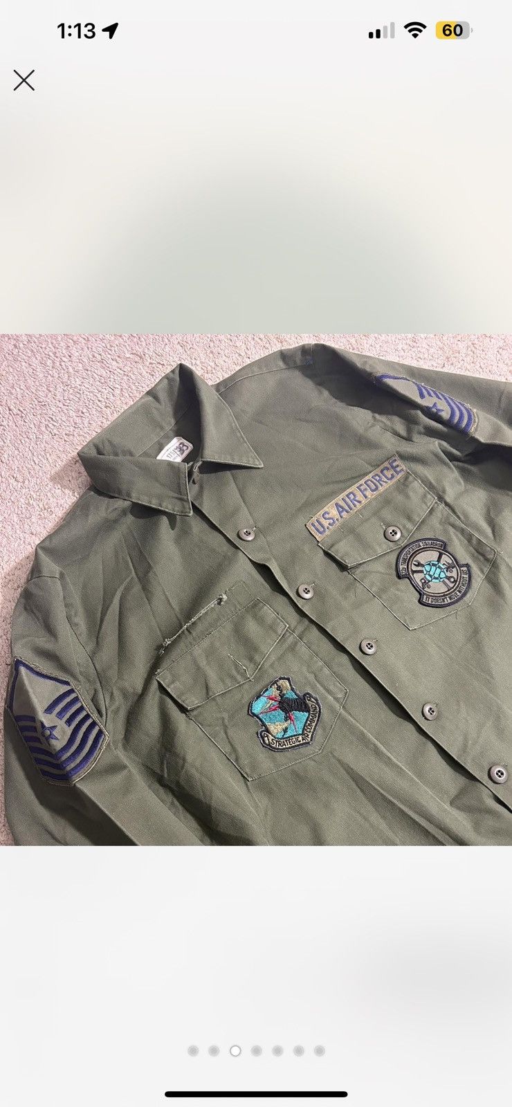 Vintage Vintage 1981 U.S Army Air Force Button Down Size US L / EU 52-54 / 3 - 3 Thumbnail