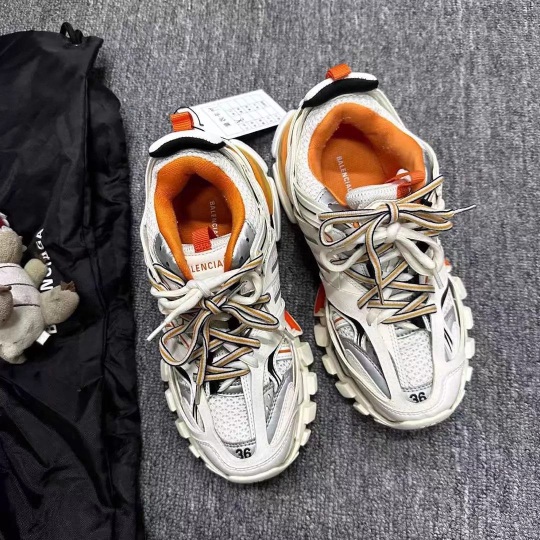 Balenciaga Balenciaga Track 99 New White Orange 36 Size US 5.5 / IT 35.5 - 4 Thumbnail