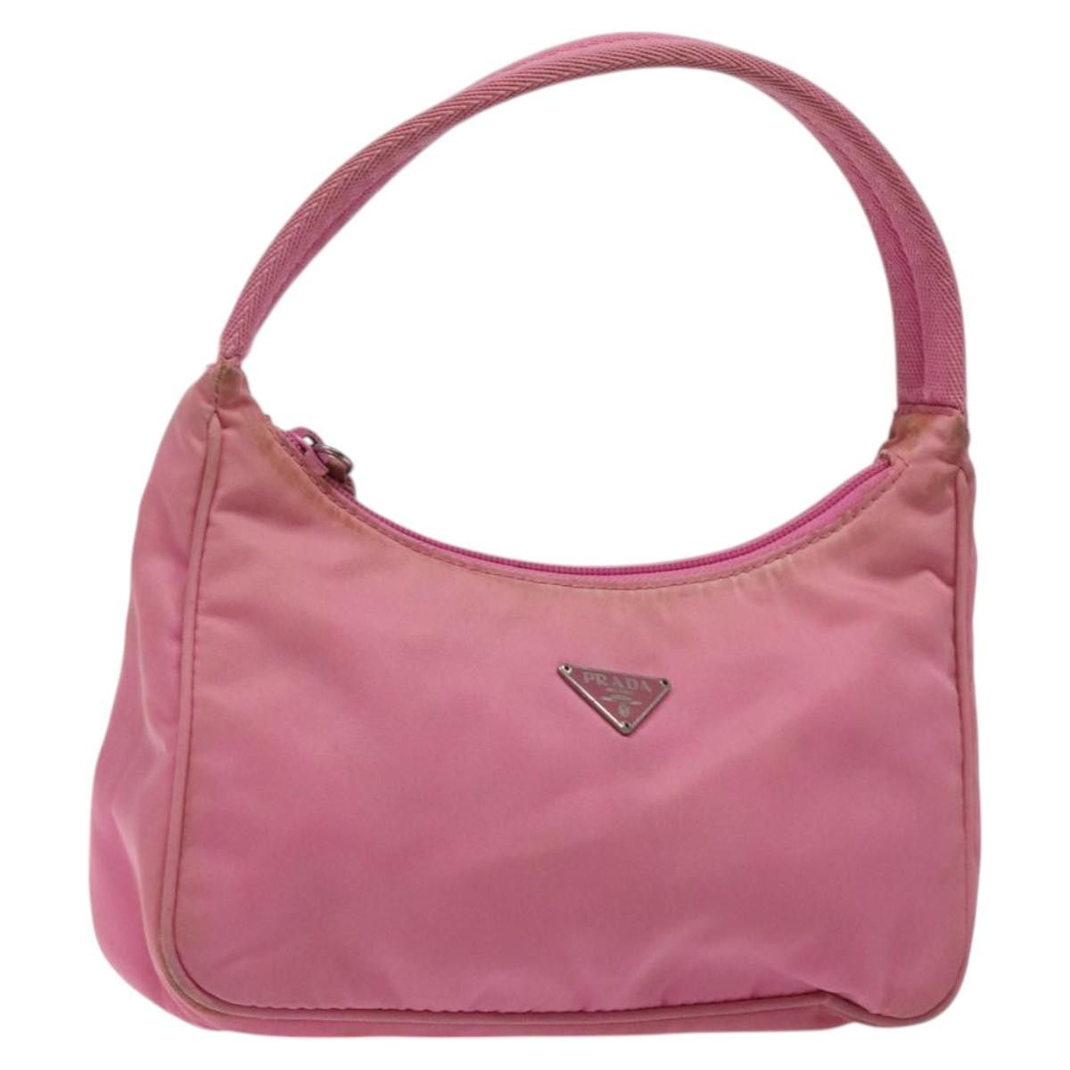 Prada PRADA Hand Bag Nylon Pink Silver Size ONE SIZE - 1 Thumbnail