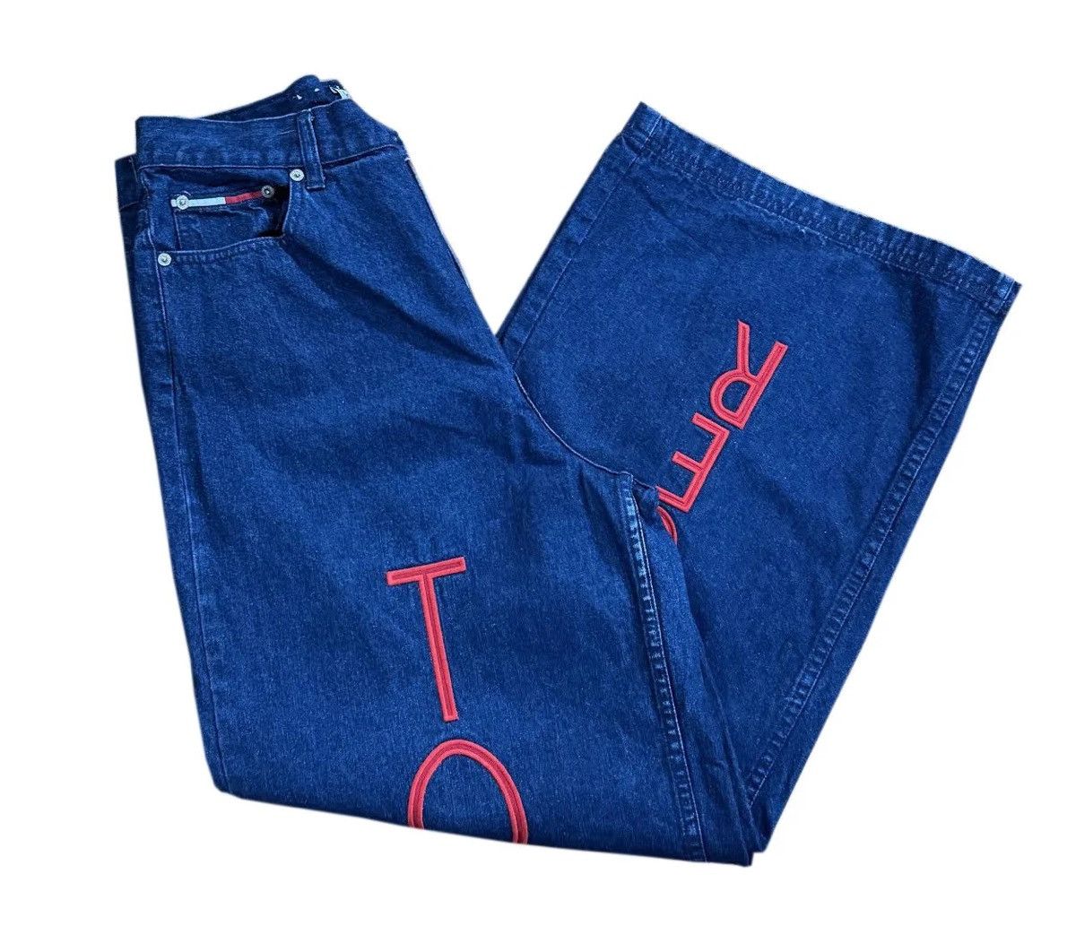 Women's Vintage Tommy Hilfiger Wide Leg Jeans (Size 11)