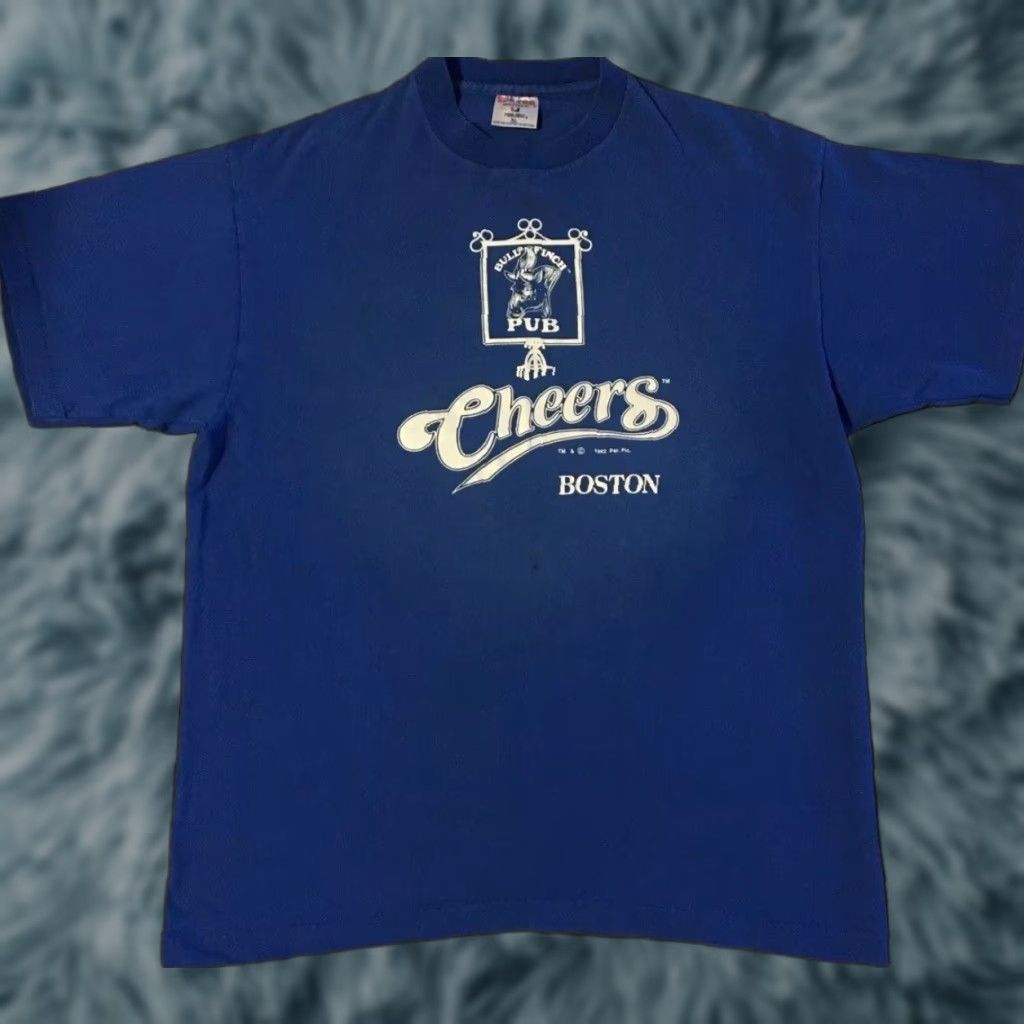 Vintage Vtg 90s Cheers TV Show Faded Promo Shirt XL Bar TV Show Sitcom Boston Grunge 80s Size US XL / EU 56 / 4 - 1 Thumbnail