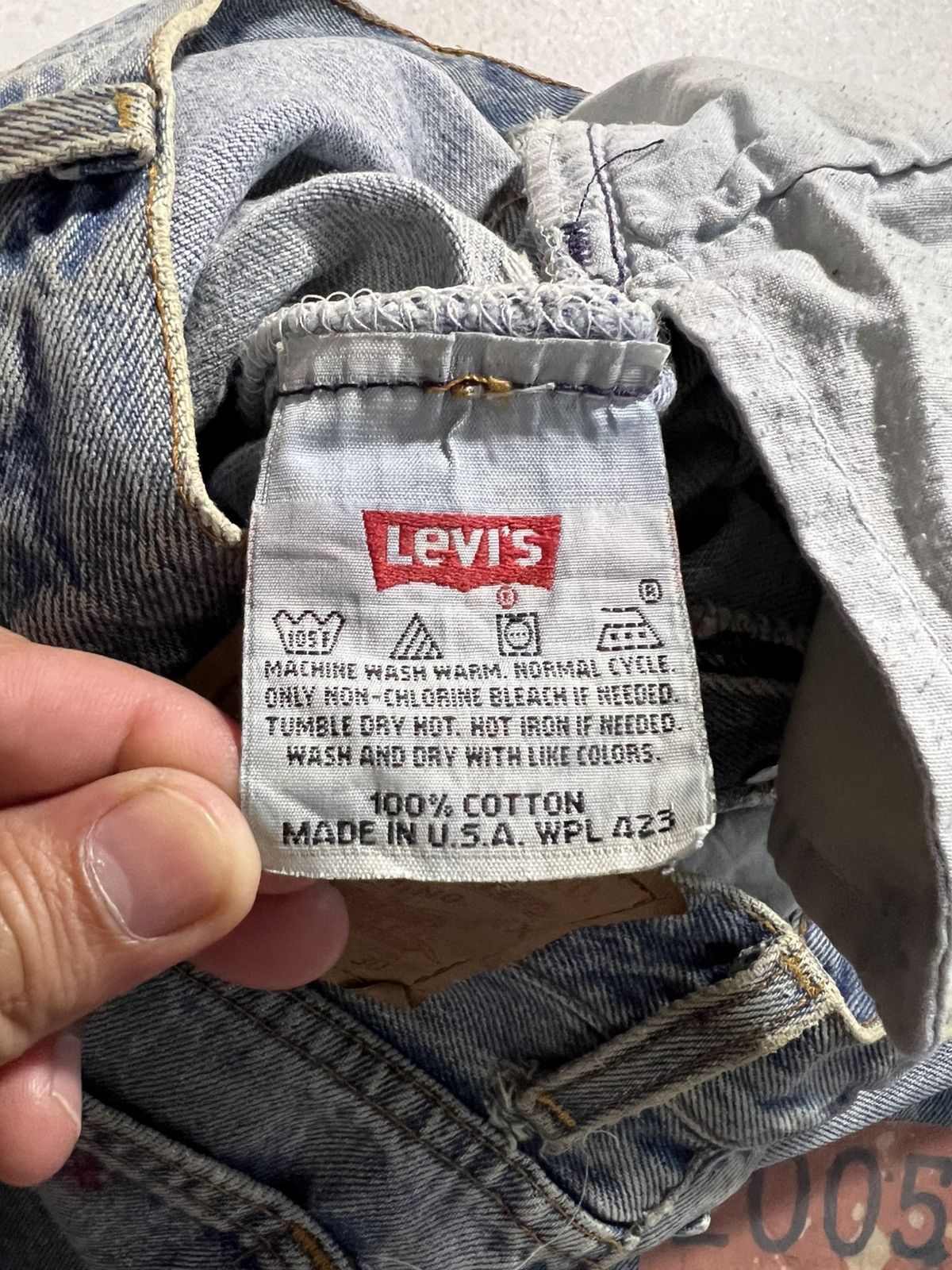 Levi's Vintage 90’s Levis 501 Custom Punk Stone Wash Jean Size US 30 / EU 46 - 21 Thumbnail