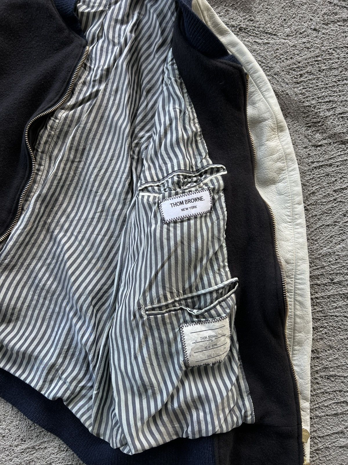 Thom Browne Thom Browne Varsity Leather Jacket Size US M / EU 48-50 / 2 - 4 Thumbnail