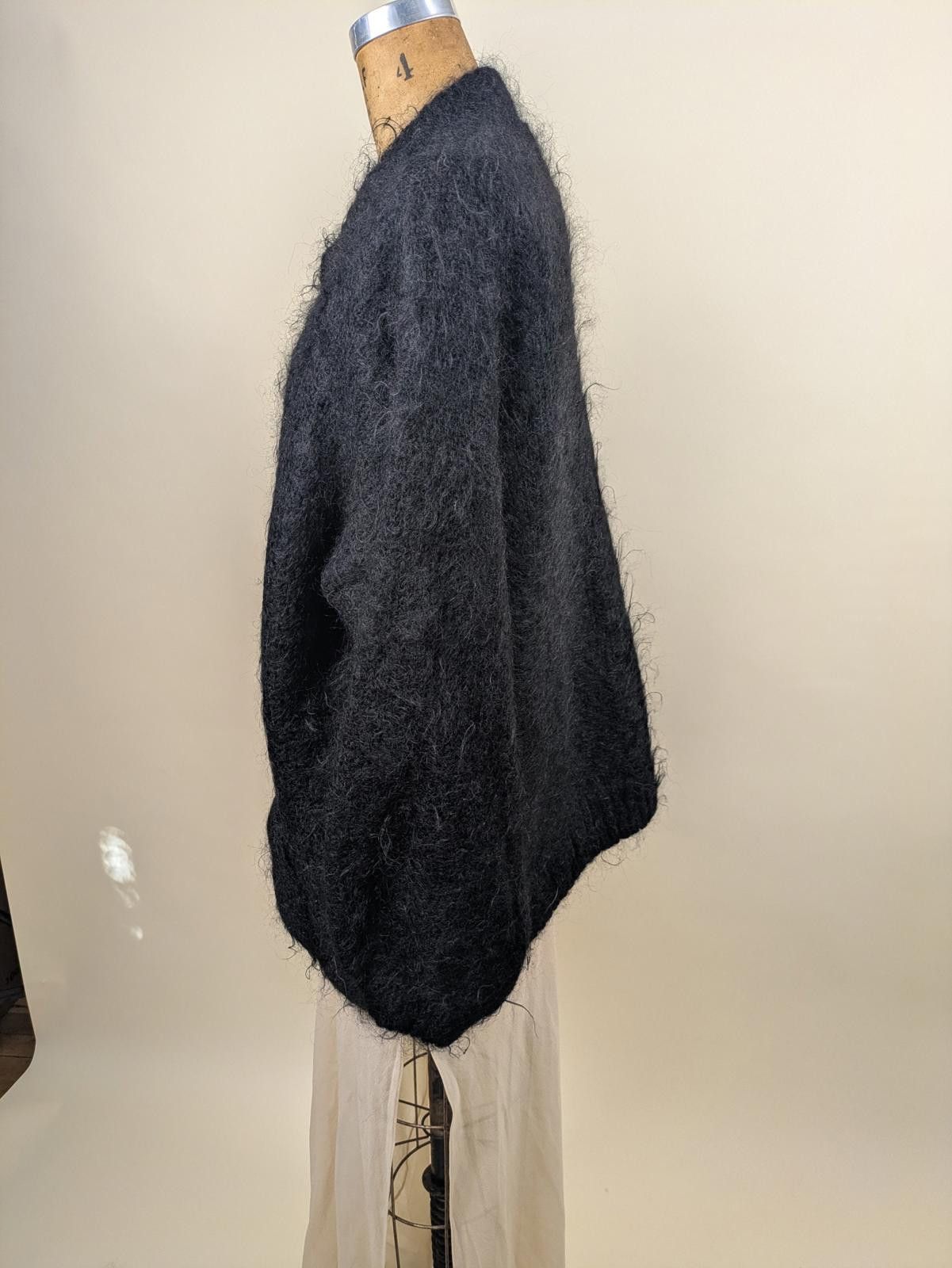 Other 1980's black oversized mohair cardigan Size XL / US 12-14 / IT 48-50 - 5 Thumbnail