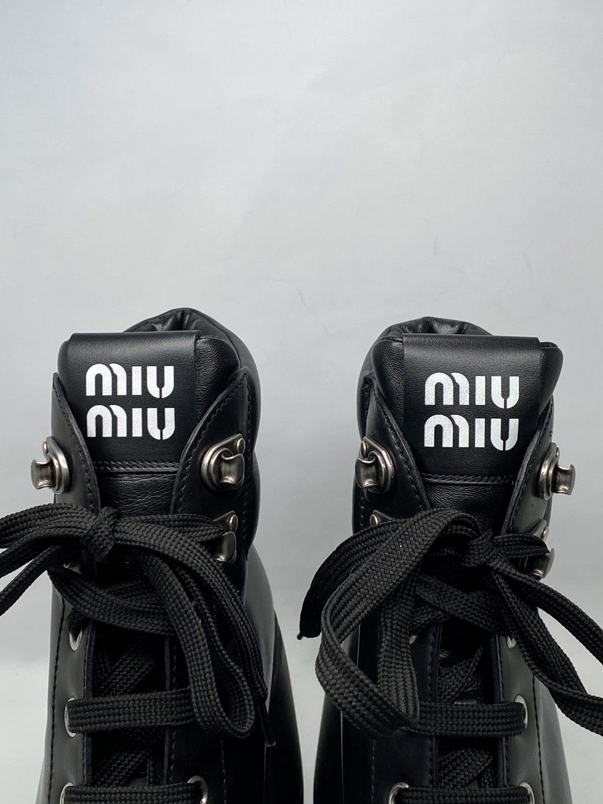 Miu Miu Miu Miu Block Heel Platform Combat Boots size 41 Size US 11 / IT 41 - 5 Thumbnail
