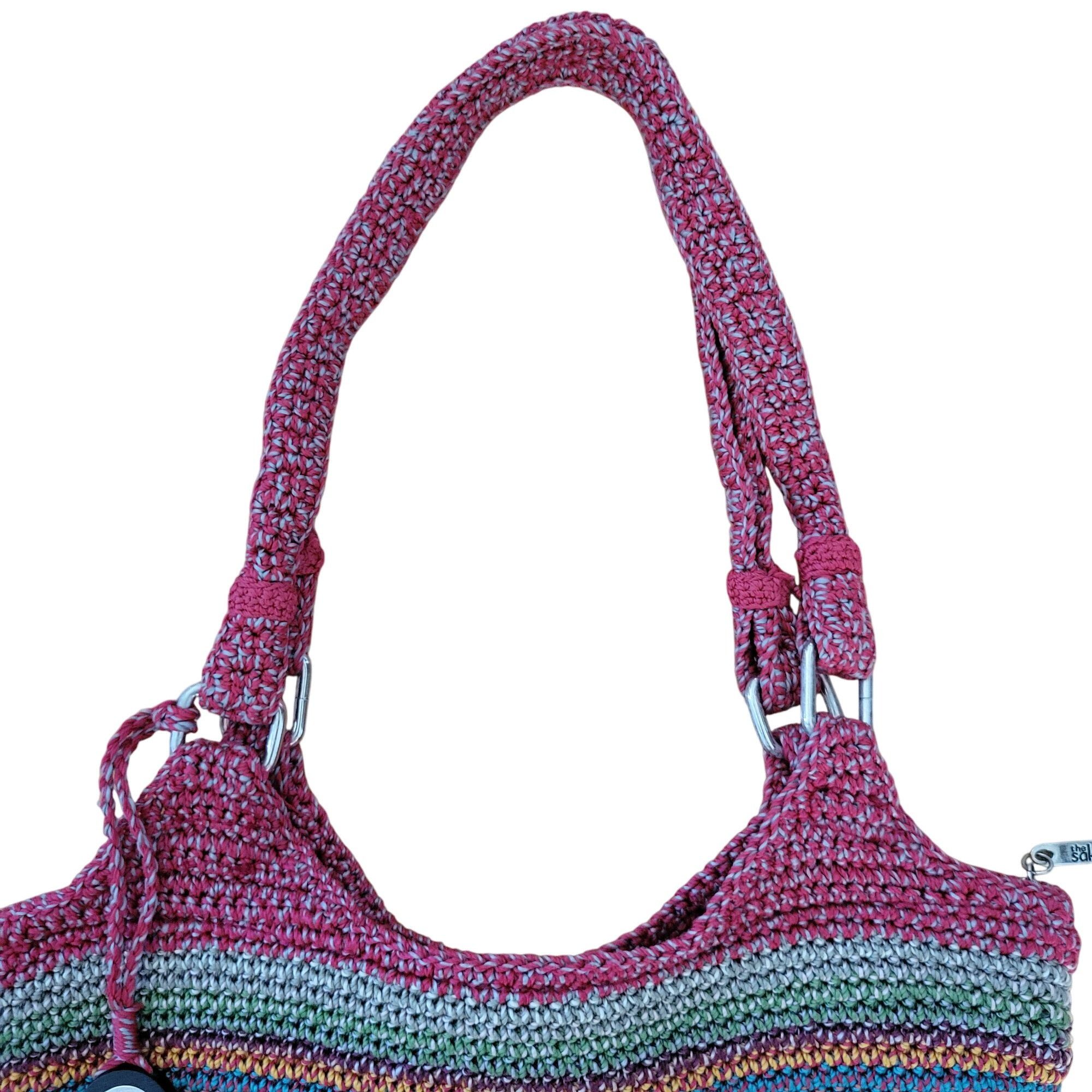 The Sak The Sak Multicolored Crochet Shoulder Bag Zipper Closure Bac Size ONE SIZE - 9 Thumbnail