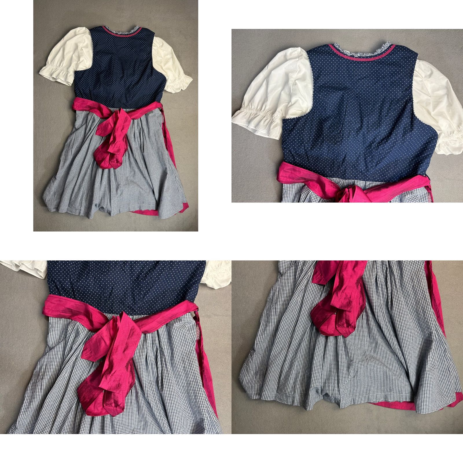 Folk Landhaus Octoberfest National Tyrol Folk German dress Blue Red Womens EU 50 Multi-Color Cotton Shirt Womens EU 50 Tyrol Landhaus Oktoberfest Germany Size XL / US 12-14 / IT 48-50 - 8 Thumbnail