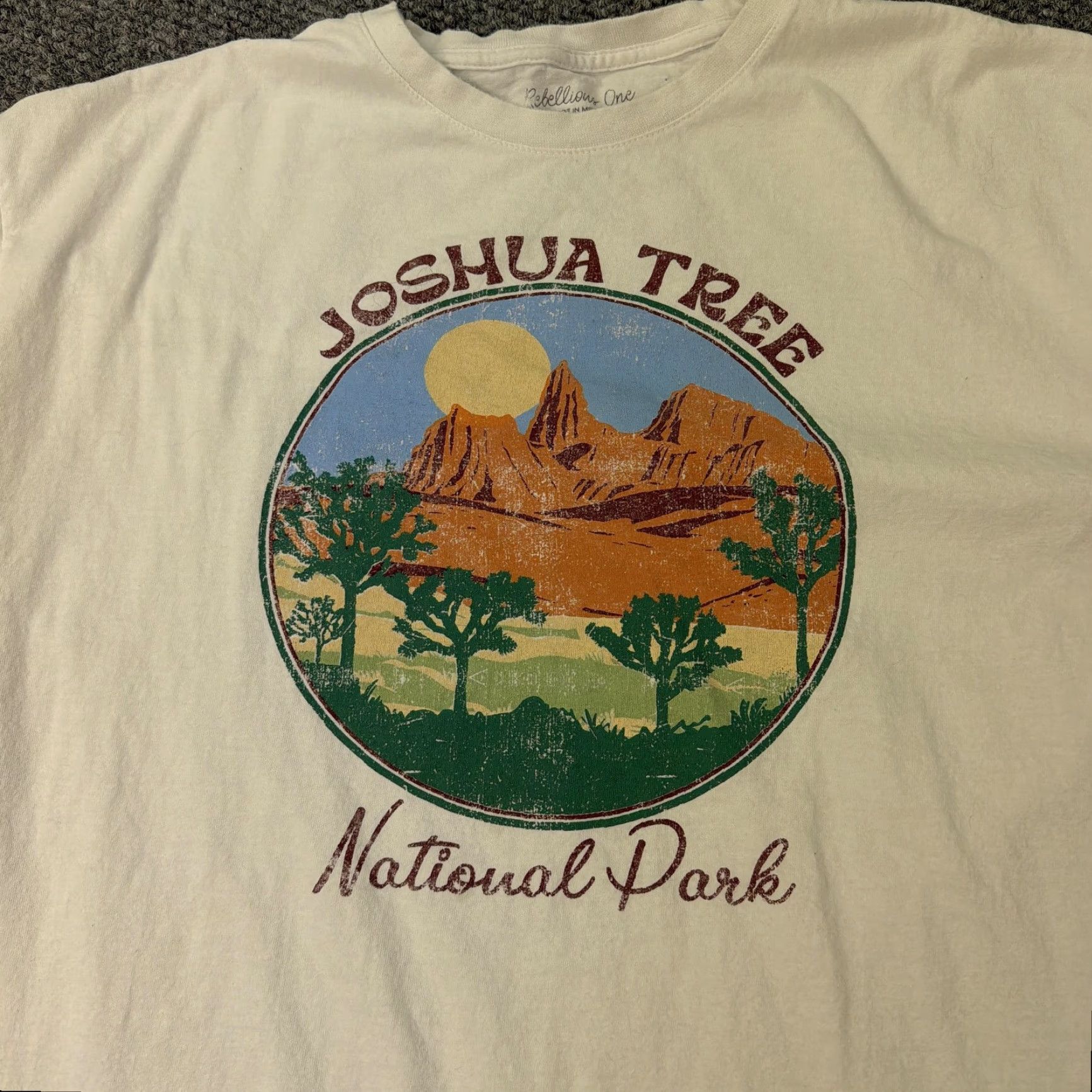 Vintage Joshua Tree National Park Shirt Mens XL White Tee Rebellious One Size US XL / EU 56 / 4 - 2 Thumbnail