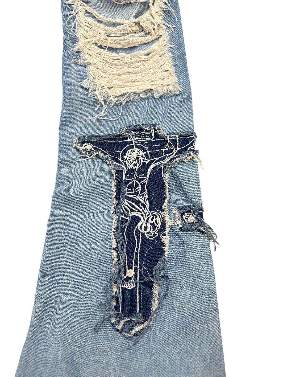 Who Decides War Who Decides War Embroidered Blue Jeans Size US 30 / EU 46 - 5 Thumbnail