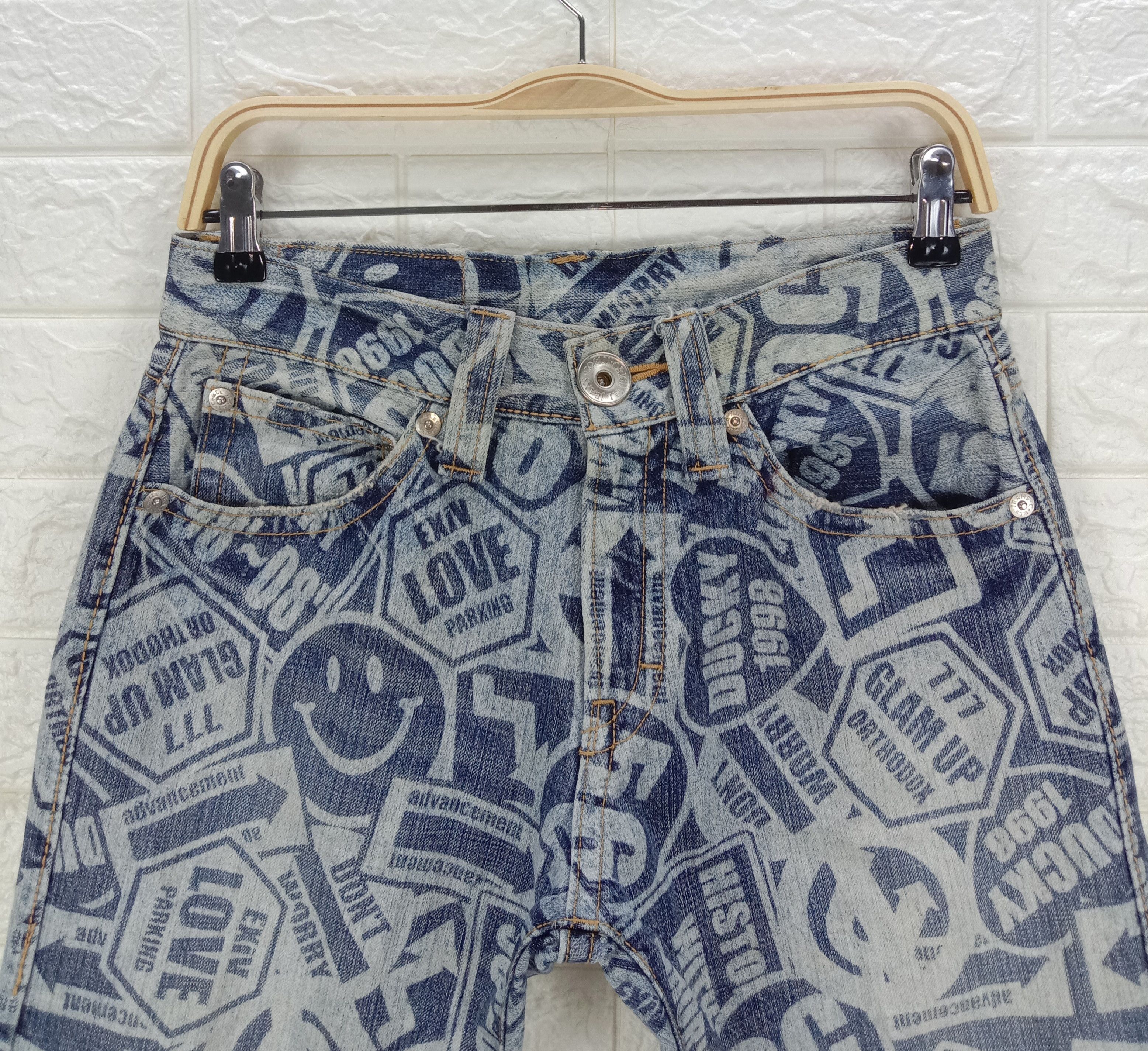 Hysteric Glamour Japanese Flare Co&Lu Full Print Hysteric Glamour Style Jeans Size US 29 - 2 Thumbnail