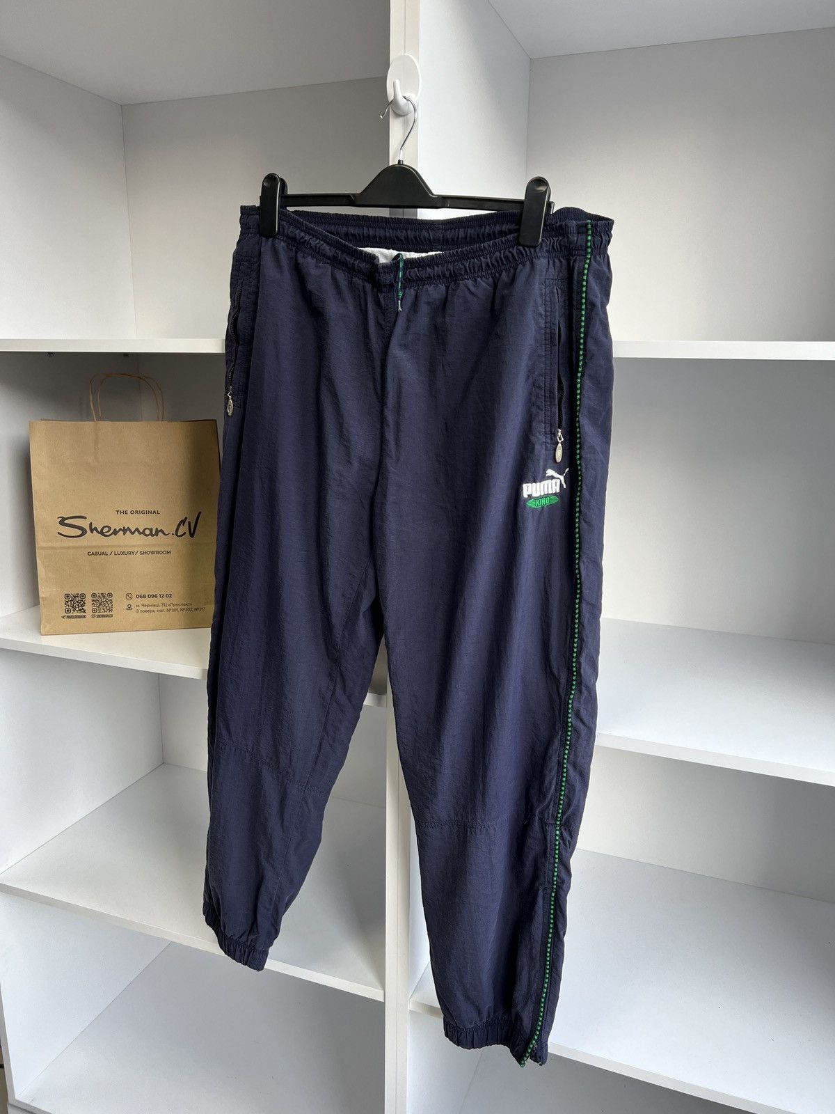 Puma × Vintage Vintage Puma Y2k Streetwear Denim Navy Suit Size US XXL / EU 58 / 5 - 14 Thumbnail
