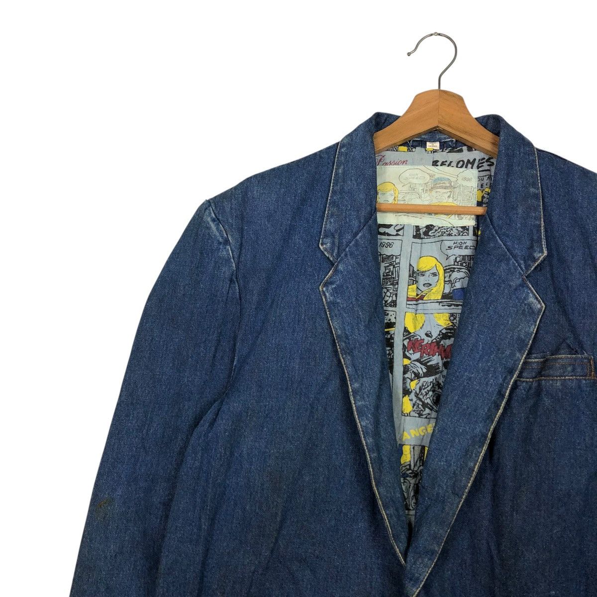 Hysteric Glamour 🔥VINTAGE CHORE WORK DENIM JACKET CARTOON BLANKET 1996 Size US M / EU 48-50 / 2 - 10 Thumbnail