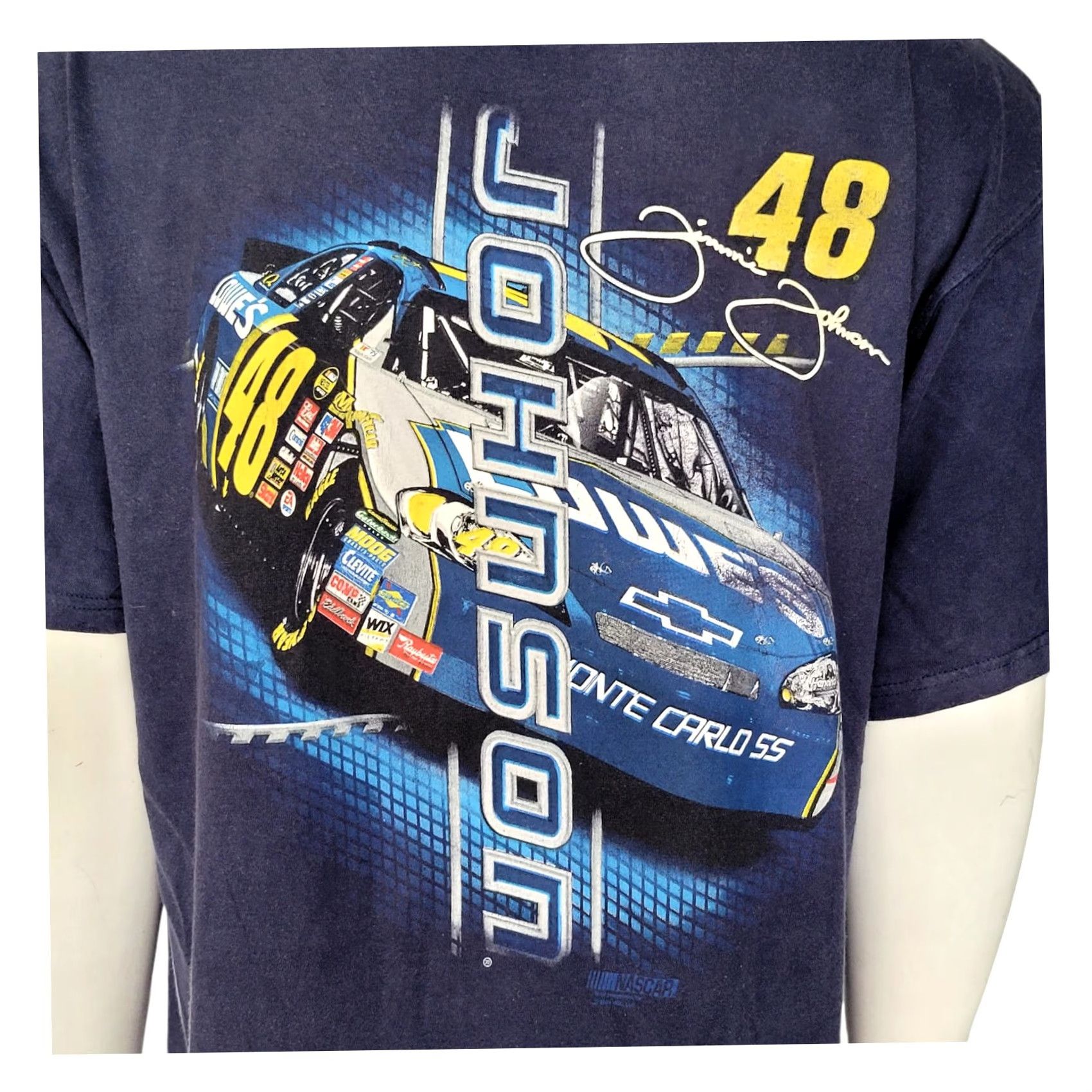 Chase Authentics Jimmie Johnson #48 NASCAR T-Shirt XL Chase Authentics Navy Blue | Front & Back Graphics | 100% Cotton | Racing, NASCAR, Jimmie Johnson Size US XL / EU 56 / 4 - 5 Thumbnail