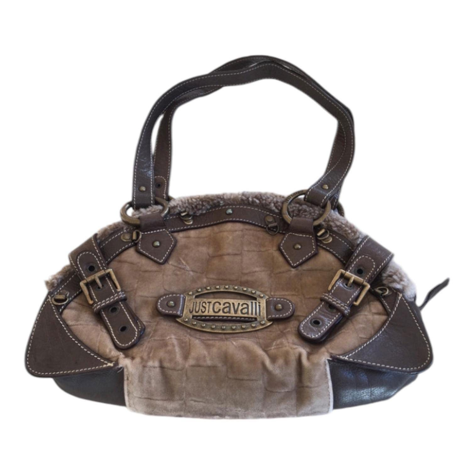 Roberto Cavalli The Cavalli Furry Leather Bag Size ONE SIZE - 1 Thumbnail