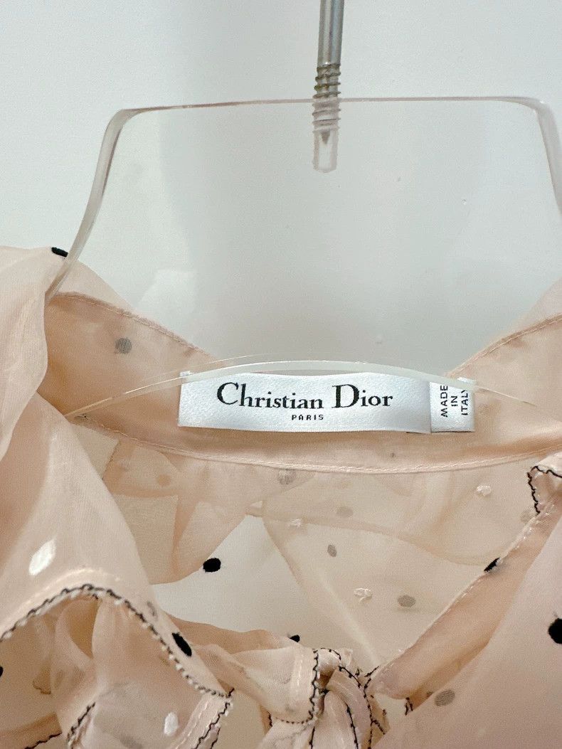 Dior Dior Ruffled mulberry silk shirt Size XXS / US 00 / IT 34 - 4 Thumbnail