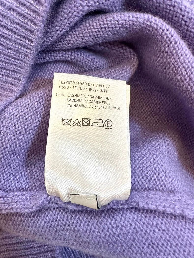 Balenciaga Balenciaga Purple shoulder logo tag cashmere sweater 2501-N Size US XS / EU 42 / 0 - 8 Thumbnail