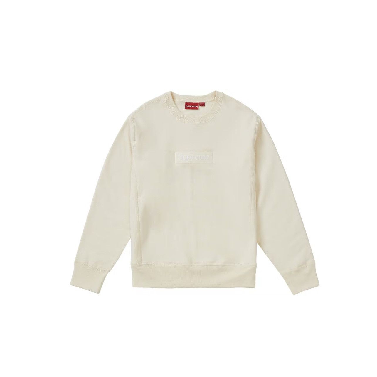 Supreme Box Logo Crewneck FW18 Natural Size: L
