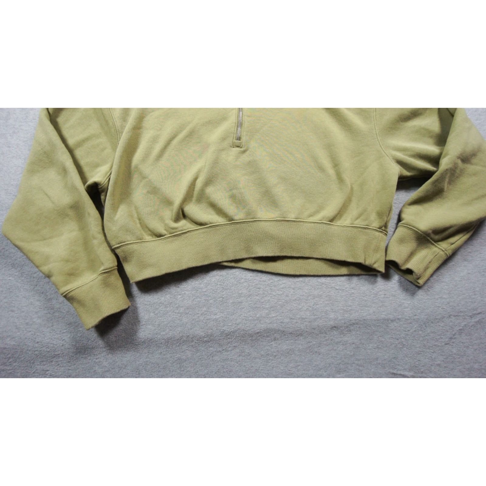 Nike Nike Sweatshirt Women Medium Green Fleece Half Zip Pullover Cropped Fit Ladies Size M / US 6-8 / IT 42-44 - 3 Thumbnail