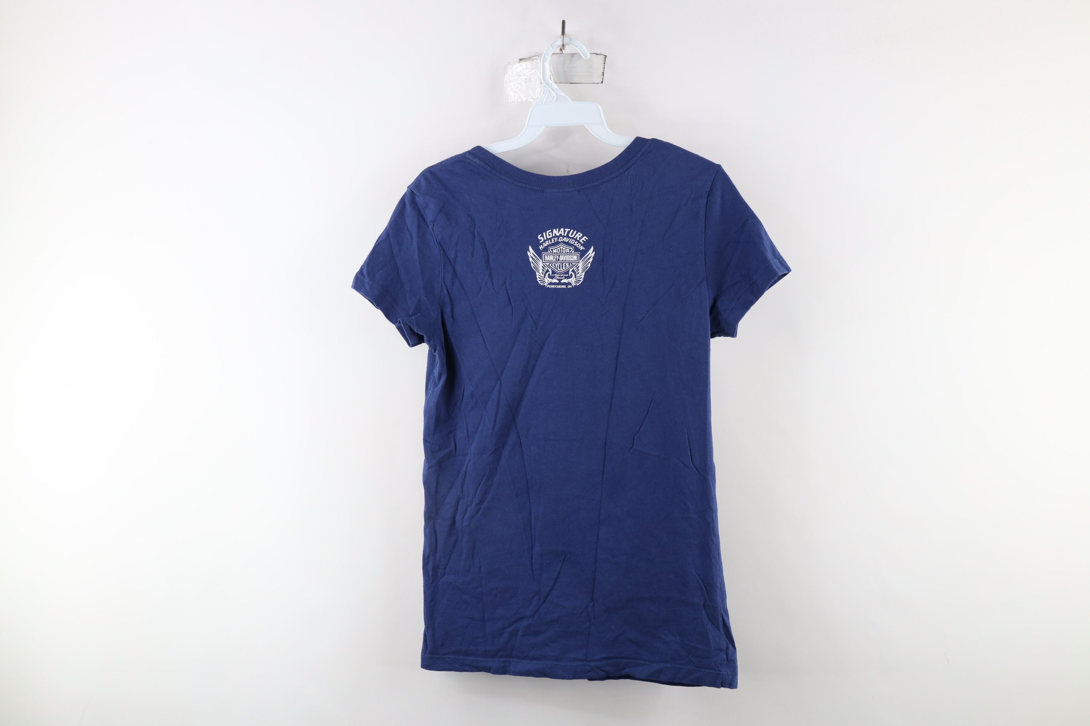 Harley Davidson × Vintage Vintage Y2K Harley Davidson Sequin Jeweled Eagle T-Shirt Size M / US 6-8 / IT 42-44 - 12 Thumbnail