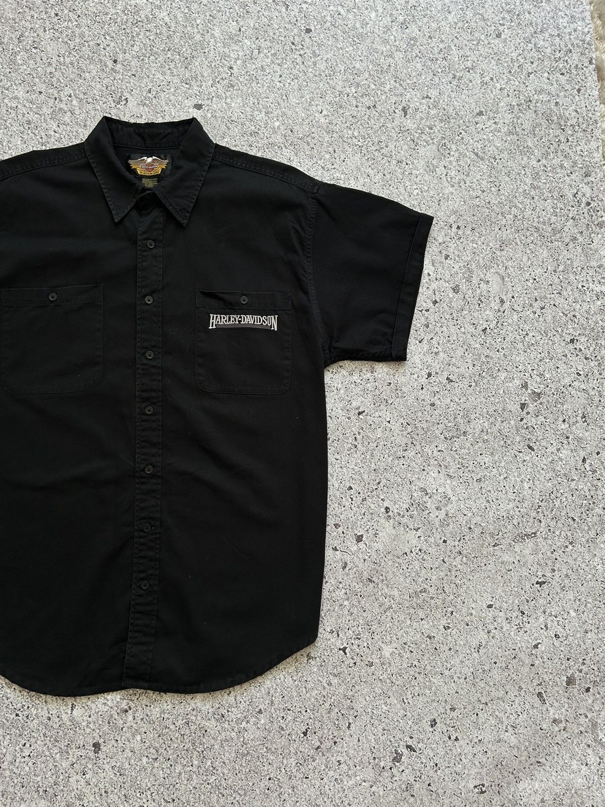 Band Tees × Harley Davidson × Vintage Vintage Harley Davidson Button Short Sleeve Shirt 2000’s Size US XL / EU 56 / 4 - 4 Thumbnail