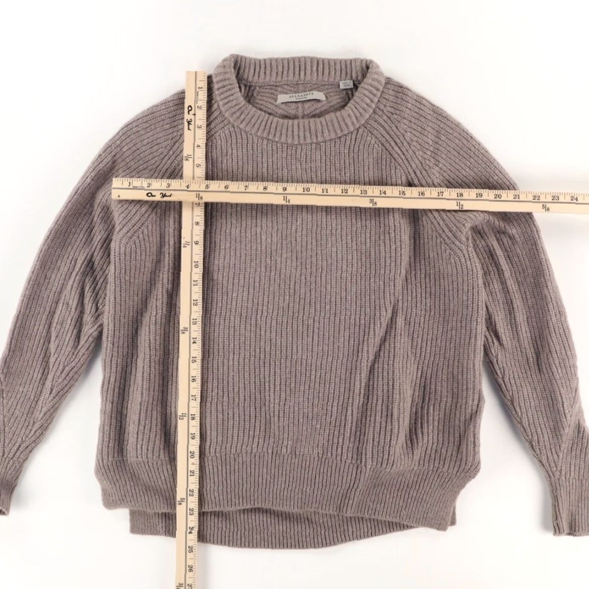 Allsaints Allsaints Patty Jumper Wool Blend Cream Women's M Sweater Shirt Size M / US 6-8 / IT 42-44 - 3 Thumbnail