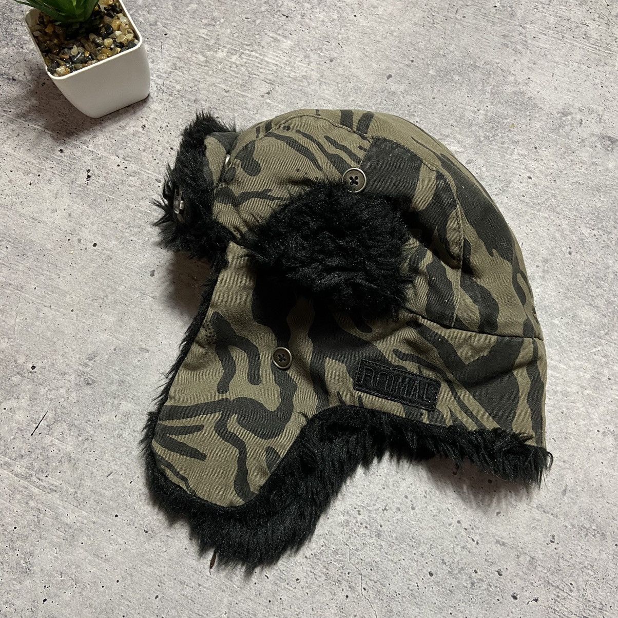 Vintage 📌 Vintage Y2K Animal Surf Camo Ushanka Hat Size ONE SIZE - 1 Thumbnail