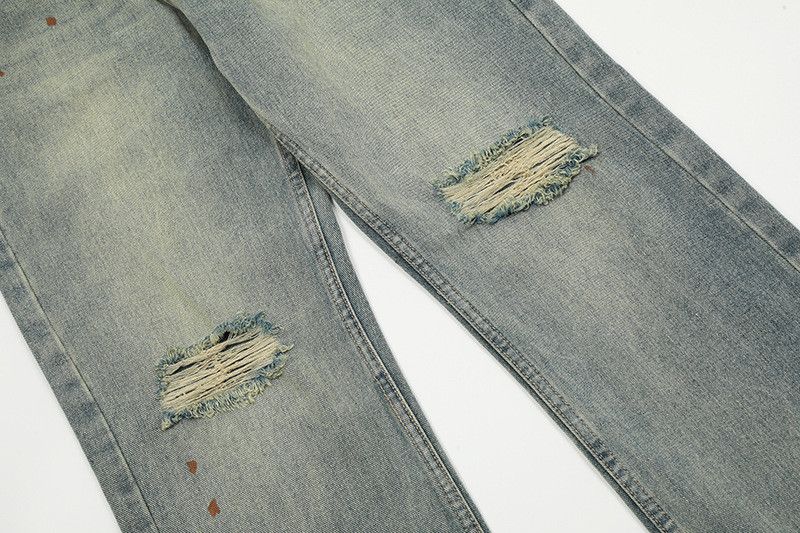 Vintage High Street Vibe Splatter Ripped Jeans for Men Size US 32 / EU 48 - 4 Thumbnail