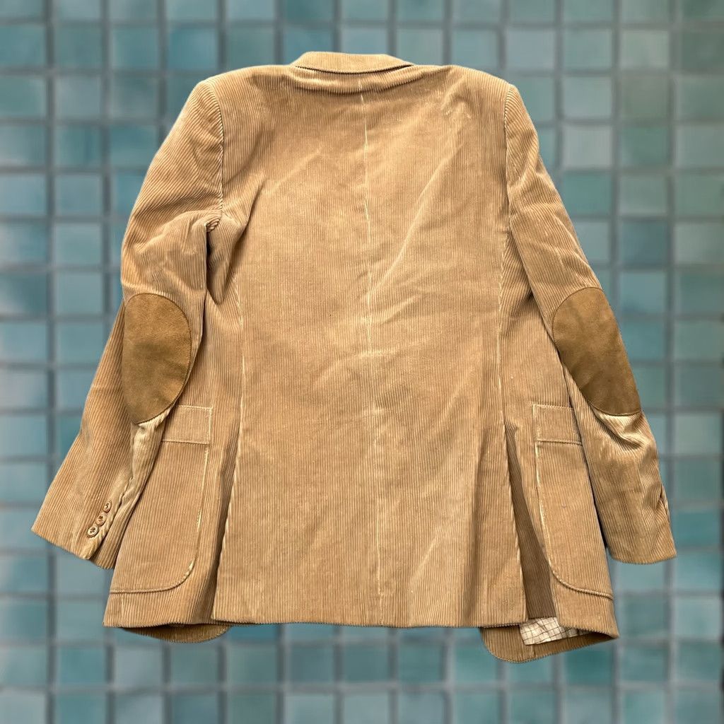 Vintage VINTAGE Corduroy Blazer Jacket Mens 40 Brown Notch Lapel Three-Button Double-Vented Single-Breasted Classic Retro Academia Size 40R - 1 Thumbnail
